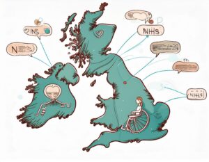 UK map showing NHS mental health service regions and access to EMDR therapy