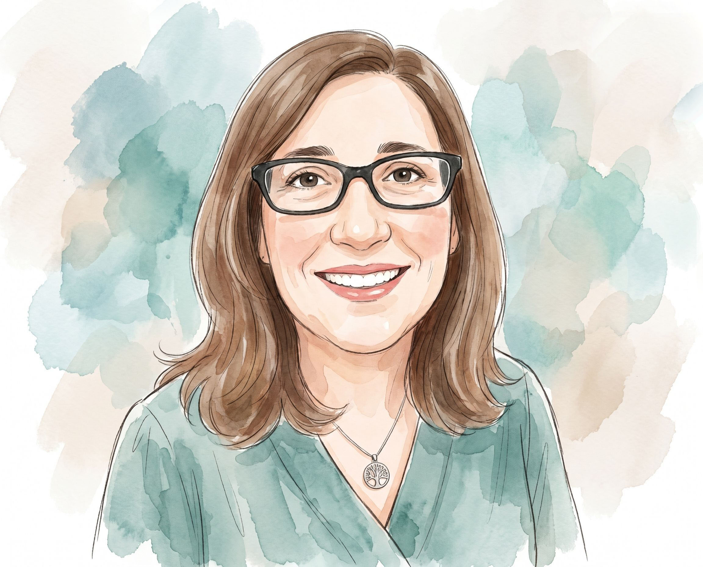 Anne Turnbull watercolour art self portrait